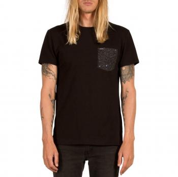 Volcom Contra Pocket SS Camiseta de Manga Corta, Hombre, Negro, S