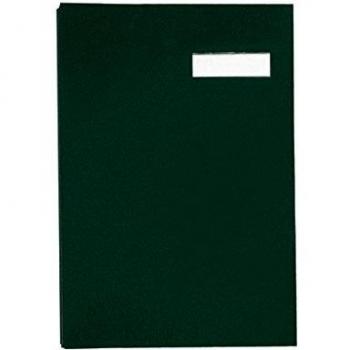 Carpeta para firmas Durable A4, 20 compartimentos, color verde, tapa de tela