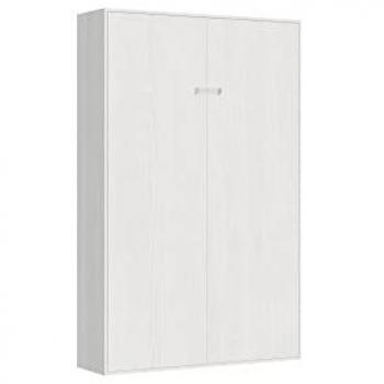 Cama abatible vertical de 120 cm Kentaro efecto fresno blanco