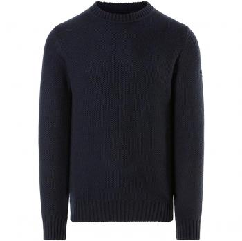 North Sails Blue Cotton Shirt - XXL, North Sails Round-neck Knitwear, Male, Blue, Size: 2XL Fiber Crew Neck Sweater
