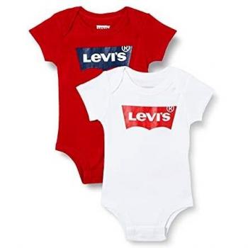 Body Corto Unisex Levi's® Kids Batwing 2 Unidades Transparente 0-6 Meses