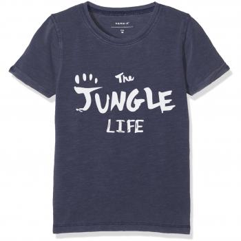 NAME IT Nitgray Ss Top Mz, Camiseta para Niños, Azul