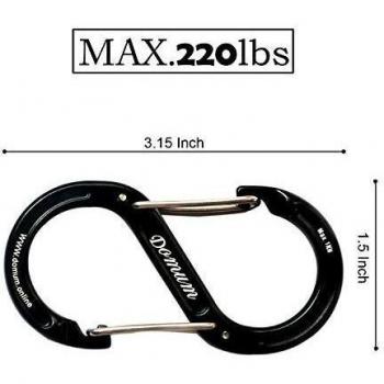 Aeroespacial grado S mosquetón de aluminio capacidad max