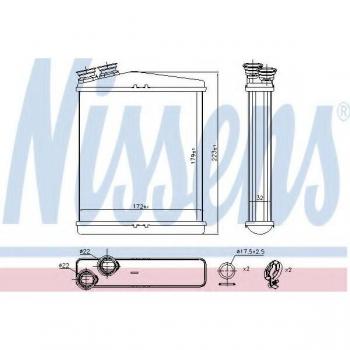 Intercambiador de calor NISSENS 73645 para calefacción interior