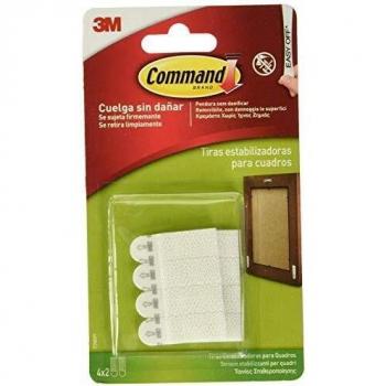 Command 17208 - Pack de 8 tiras para estabilizar marcos, tamaño micro, color blanco