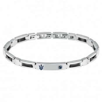 Pulsera Varis de acero plateada con detalles en cerámica - Edición Especial