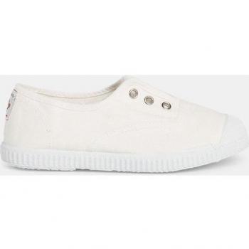 Zapatillas de lona para niños con puntera de goma y sin cordones