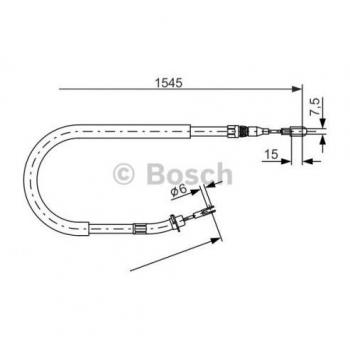 Cable de freno de mano BOSCH 1 987 477 857 para MERCEDES-BENZ Sprinter 3-T y 4-T Van