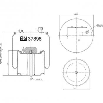 Fuelle de suspensión neumática FEBI BILSTEIN 37898