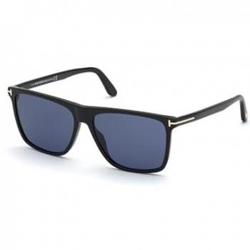Tom Ford Fletcher FT0832 Shiny Black Blue Men's Sunglasses - One Size