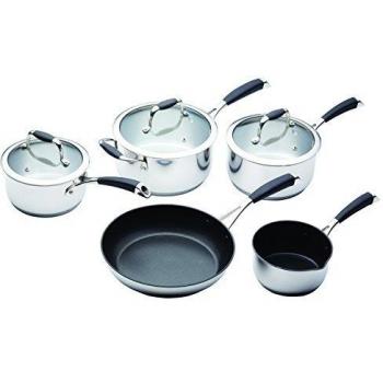 Juego de Cocina Deluxe de Acero Inoxidable Antiadherente - 5 Piezas
