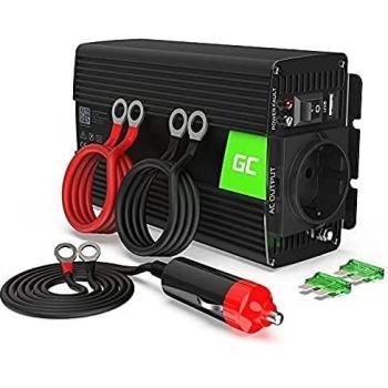 Green Cell INV05DE Adaptador e inversor de corriente Auto 300 W Negro