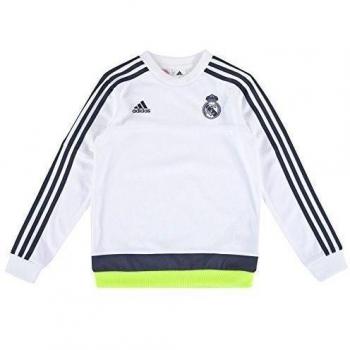 adidas Real SWT Top Y - Sudadera para niño, color blanco / gris / lima, talla 152