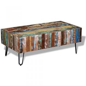 vidaXL Coffee Table Solid Reclaimed Wood 100x50x38 cm