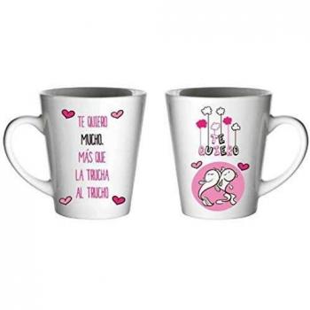 ROYMAR Taza con Mensaje Love, te Quiero como la Trucha. Tazas de desayuno, No Aplica
