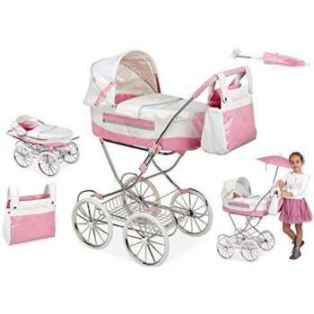 Coche Capota para Muñecas Reborn, Modelo Paris, Dimensiones 42x72x93 cm