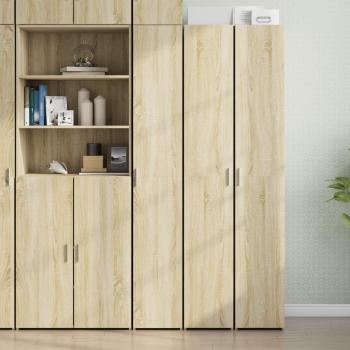 Aparador de madera de ingeniería roble Sonoma 30x42,5x185 cm Marrón
