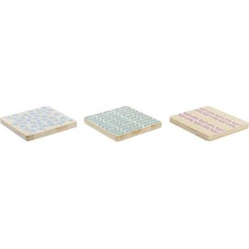 Posavasos DKD Home Decor Africa Bambú Colonial Africano (6 pcs)