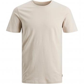 JACK&JONES Hombre Camiseta Top Polo TS Slim Fit Eorganic Basic O-Neck Moonbeam