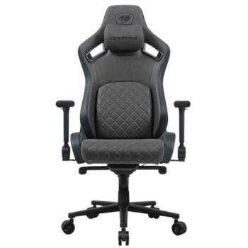 Silla Gaming Cougar Defensor S Ergonométrica 4D con Soporte Lumbar, Reposabrazos Plegables, Capacidad de Carga hasta 150 kg, Color Negro/Gris