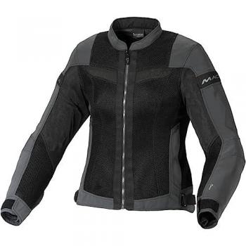 Macna Chaqueta de Moto Mujer Velotura Night Eye Negra Textil con reflejos, diseño ergonómico, impermeable, ventilación ajustable, protección CE en hombros y codos