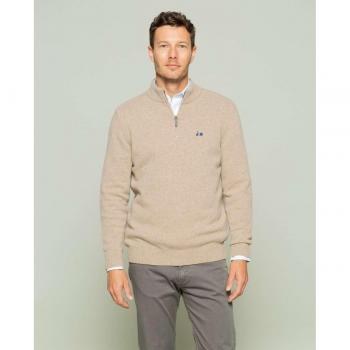 Jersey Zip Beige