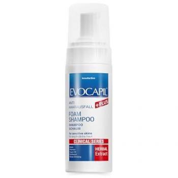 Champú Anticaída en Espuma Evocapil Plus 150 ml - Ingredientes Naturales - Post Trasplante Capilar - Aloe Vera y Aceite de Argán - Biotina y Pantenol