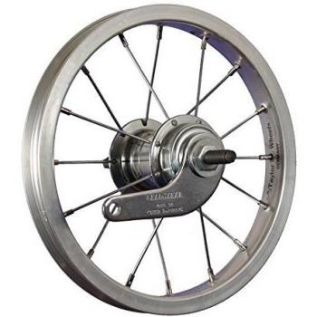 Rueda trasera de bicicleta de 12 pulgadas con freno de retroceso, acero inoxidable 203-19 plata