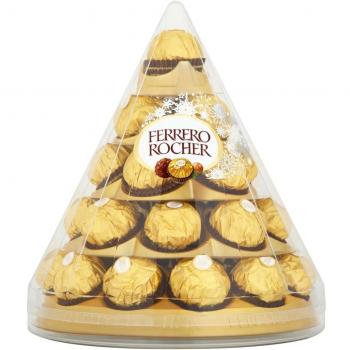 Cono de Bombones Ferrero Rocher - Pirámide Navideña 350g (28 piezas)