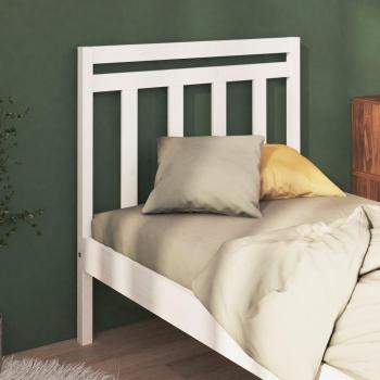 Cabecero para cama de madera maciza de pino blanco 106x4x100 cm