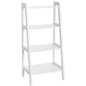 Estantería Escalera Nórdica de 4 Estantes en Madera MDF Blanca - 43x31x90 cm
