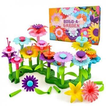 Juguetes Regalos para Niños Niña Edad 3 4 5, Flores Juguetes Set para Niños de 3-7 Años Regalo de Cumpleaños para Niñas 4 5 6 7 8 Años Niños Manualidades Educativas Jardín de Construcción Juguetes