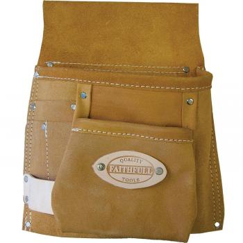 Faithfull Single Leather Tool & Nail Pouch