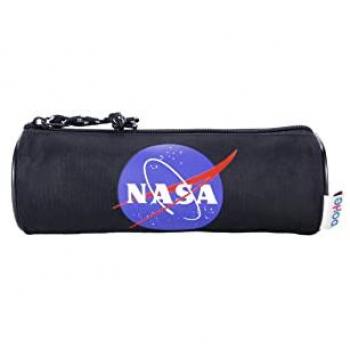Estuche Escolar Redondo NASA 210x70mm con Cierre de Cremallera