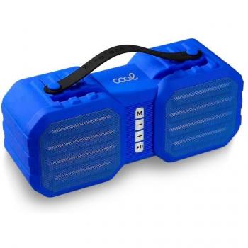 Cool Soho Altavoz Bluetooth 8W Azul con Entrada USB, Tarjetas de Memoria y Función Manos Libres