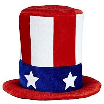 WIDMANN wdm03586 ? Disfraz para adultos Cilindro Mr. America, blanco, talla única