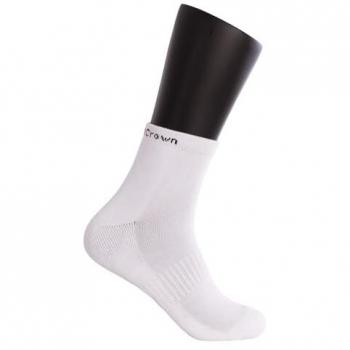 Black Crown - Calcetines Pro Tobilleros - 70% Poliéster, 28% Algodón, 2% Elastano - Ideales para Pádel y Todos Deportes - Blancos (Talla: 39-42