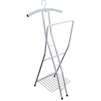 Percha de Piso Verniciada Blanca, 42x47x113 cm