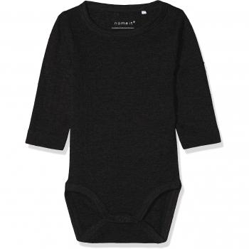 NAME IT Nbmvay LS Body Noos, Polaina para Bebés, Negro