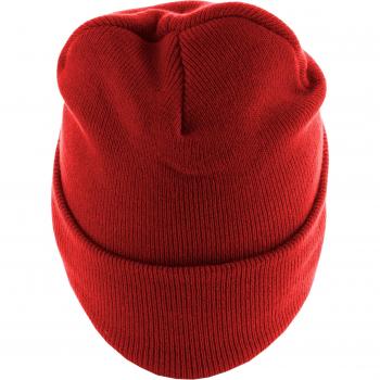Masterdis Basic Flap Long Beanie - Red, One Size