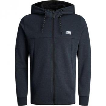 Jack & Jones Air Full Zip Hoodie - Dark Navy Melange