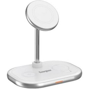 Cargador Inalámbrico Magnético 3 en 1 Energizer WCP-303 15W Qi para Smartphones, AirPods e iWatch - Carga Ultra Rápida y Soporte para Android, iPhone, Samsung
