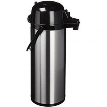 Quid 7520006 Xylon - Isotermo Café con Surtidor Doble Pared Vidrio/ Acero Inoxidable, 1.9 Litros, color Negro