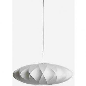 Lámpara Colgante HAY Nelson Saucer Crisscross Bubble M Ø 63,5 cm color Blanco