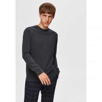 Selected Homme Berg Regular Fit Crew Neck Sweater Gray