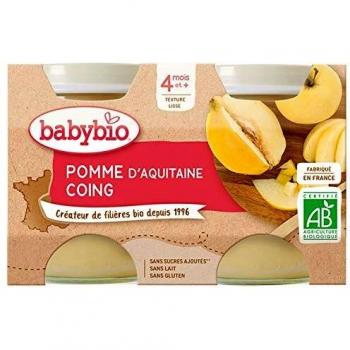 Babybio - Pots Pomme Coing dés 4 mois