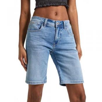 Pepe Jeans - Short de mujer vaquero fit slim de efecto desgastado, azul (Denim-MN7), talla 33W