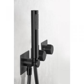 Conjunto Ducha Termostático Empotrado Tíbet Negro Mate
