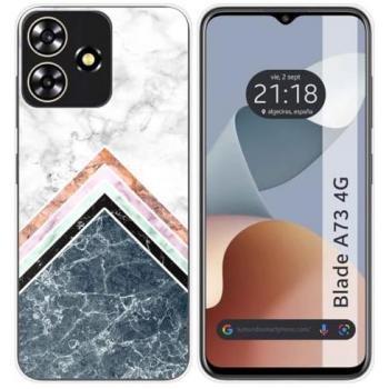 Funda de Silicona para Zte Blade A73 4G con Diseño de Mármol 05