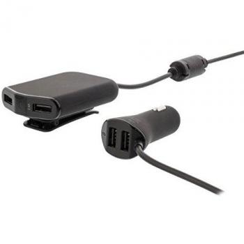 NEDIS Ch018Bl Cargador de Coche de 4 Salidas 9.6 A USB, Negro
